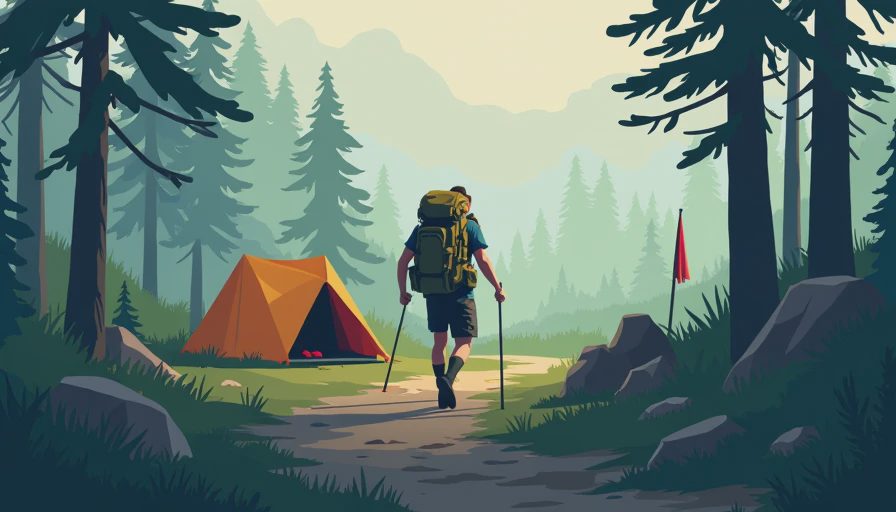 Visual context for larger backpack enshrouded